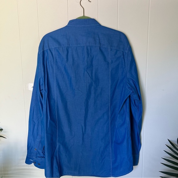 Kenneth Cole Blue Casual Button Down Shirt - Picture 4 of 4